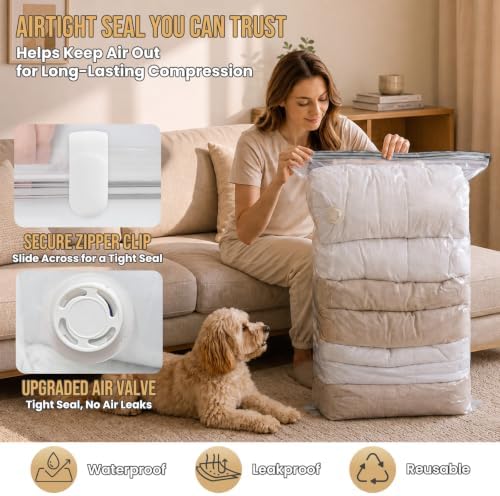 TAILI Cube Vacuum Storage Bags, 6 Pack Combo (3 Jumbo +3 Medium) - Image 4