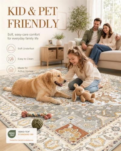 OLANLY 2'6"x12' Washable Runner Rug, Non Slip Carpet for Hallway Kitchen - Image 5