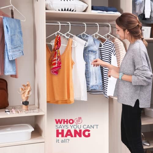 Heavy Duty Clothes Hangers 30 Pack – Made in the USA – 8lb Capacity Plastic Hangers for Adult Clothing – Durable for Pants, Coats, Jackets, or Jeans – Pink - Image 6