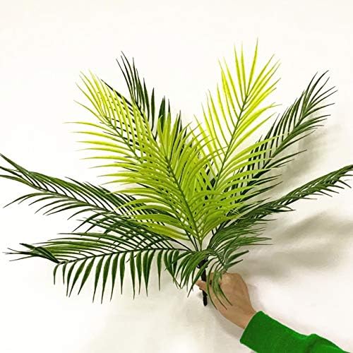 PASYOU Artificial Palm Tree, Plastic Plants Greenery Fake Tropical Shrubs Faux Big Leaves for Home Indoor Outdoor Garden DIY Basket Planter Filler Wedding Party Decoration UV Resistant - 2 Pack - Image 5