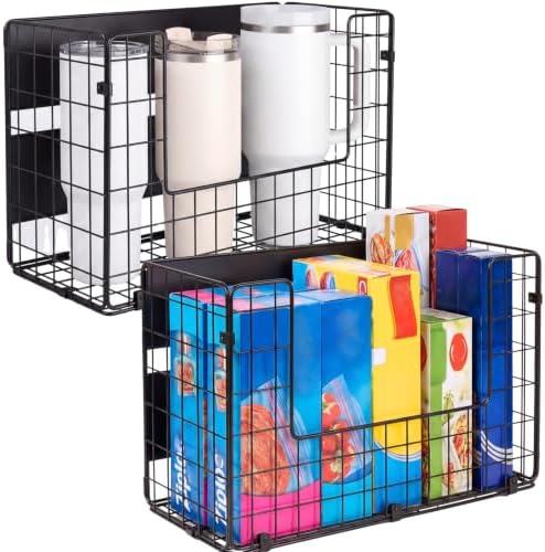 2 Set Magnetic Shelf for Fridge , Fruit Potato & Onion Storage Bins, Pantry Organizers & Storage, Large Container Magnetic Basket for Refrigerator, Kitchen Counter, Cabinet, Magnetic Fridge Organizer by Ofiray-home