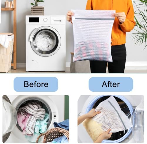 Vivifying Mesh Laundry Bags, 3 Pack, 12.5 x 16 Inch Zipper Wash Bags - Image 6