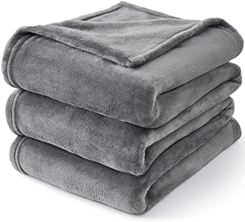 BEDELITE Fleece Blanket Soft Plush Full Bed Blanket Grey 84"x90" - Image 7