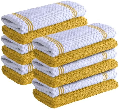 Infinitee Xclusives Kitchen Towels -12 Pack - Cotton Dish Towel |15" x 25"| by InfiniteeXclusives