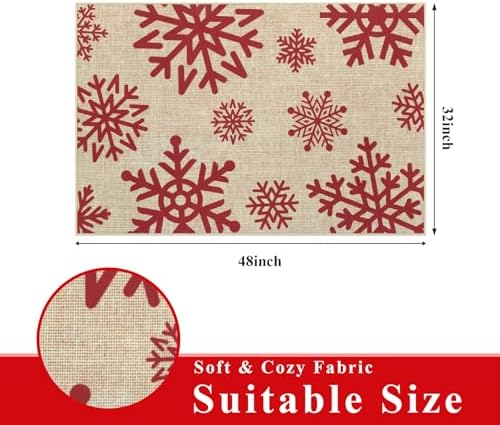 Vaukki Christmas Indoor Doormat, Xmas Entry Door Mat 32x48 inch - Image 2