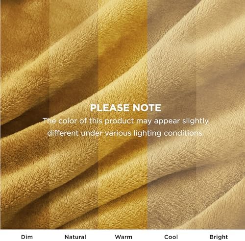Bedsure GentleSoft Yellow Gold Fleece Throw Blanket - 300GSM Blankets for Couch, Sofa, Bed, Soft Lightweight Plush Cozy Throws for Toddlers, 50x60 inches - Image 3