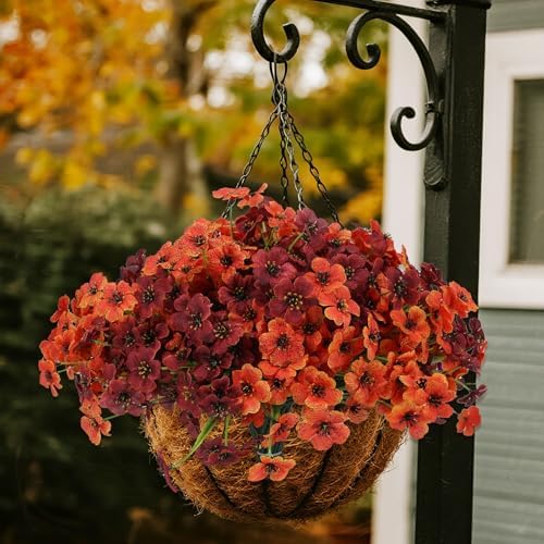 Geegoods Artificial Mum Flowers for Outdoors, 32 Bundles UV Resistant - Image 2