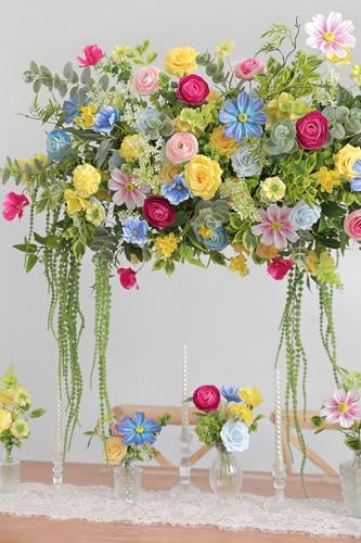 Serra Flora Artificial Flowers Combo Set Faux Flowers Bulk Flower Leaf with Stems for DIY Wedding Bouquets Centerpieces Baby Shower Party Home Decorations - Image 3