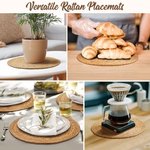 BAVIFY 13" Round Woven Placemats Set of 8, Plate Chargers for Dining Table - Image 6