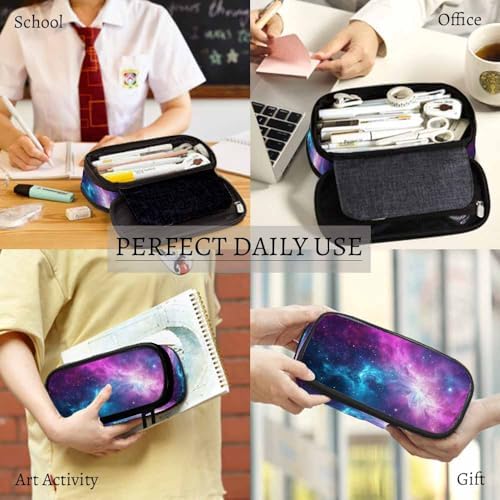 Yekiua Galaxies Space Pen Bag Universe Black Holes Elements Large Pencil Case Big Capacity Pencil Pouch Pencil Holder - Image 4