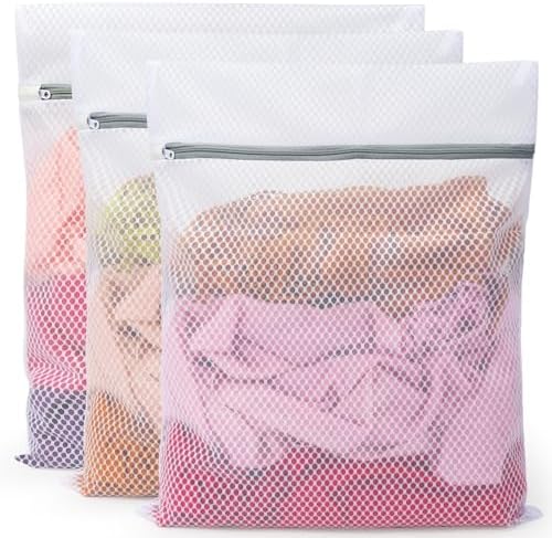 Vivifying Large Mesh Laundry Bags, 3 Pack, 20 x 16 Inch Wash Bags by Vivifying