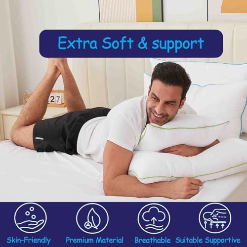 Bed Pillows Queen Size Set of 4,for Sleeping, Adjustable Queen Pillows 4 Pack with Zipper, Cooling Hotel Quality with Premium Soft Down Alternative Fill - Image 6