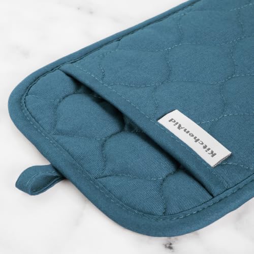 KitchenAid Quilted Cotton Oven Mitt, Pot Holder & Towel Set, Agave - Image 2