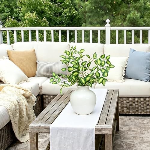 4PCS Faux Eucalyptus Stems Artificial Greenery for Centerpieces Home Decor - Image 5