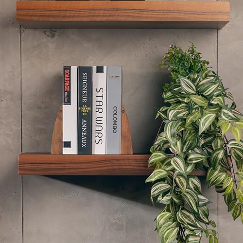 TILISMA Bookends for Heavy Books – Handmade Wood Book Ends for Shelves - Image 4