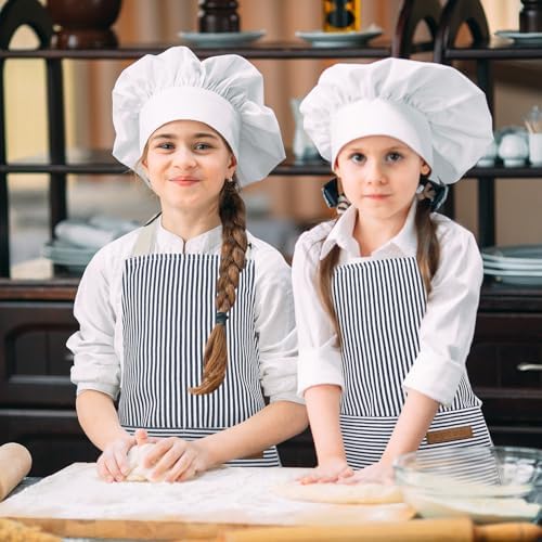 Stripes Kids Apron, Kids Cooking Aprons with 2 Pockets, Cute Kids Aprons for Cooking for Boys and Girls - Image 6