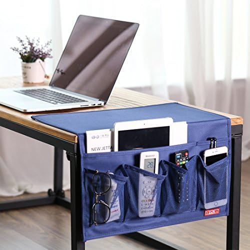Zafit 6 Pockets Bedside Storage Organizer, Table cabinet Storage Organizer Bedside Organizer Caddy for Remotes Phone Glasses (6 Pockets-Blue) - Image 6