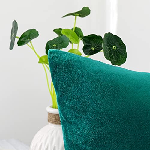 NiNi ALL Teal Velvet Throw Pillow Covers 20x20 Pack of 2 Decorative Couch - Image 2