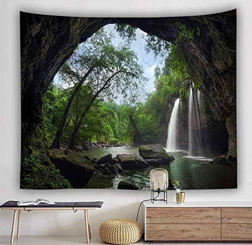 Llamazing Forest Tapestry - Home Decor Landscape for Living Room & Bedroom - Magic Tapestry Curtain (Waterfall, 90.5''L70.8''W) XGXL - Image 4