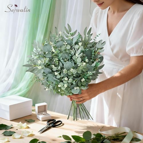 Serwalin 70PCS Mixed Eucalyptus Stems, Greenery Stems for Centerpieces - Image 4