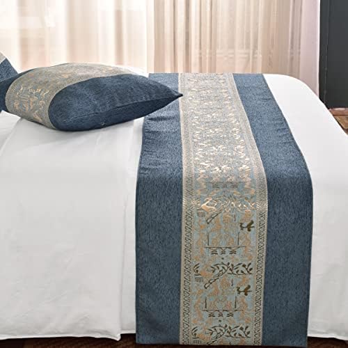 AMBERIS Chenille Bed Runner, Durable Decorative Bed Scarf for Home and Hotel (Pillowcases Sold Separately) - Image 2