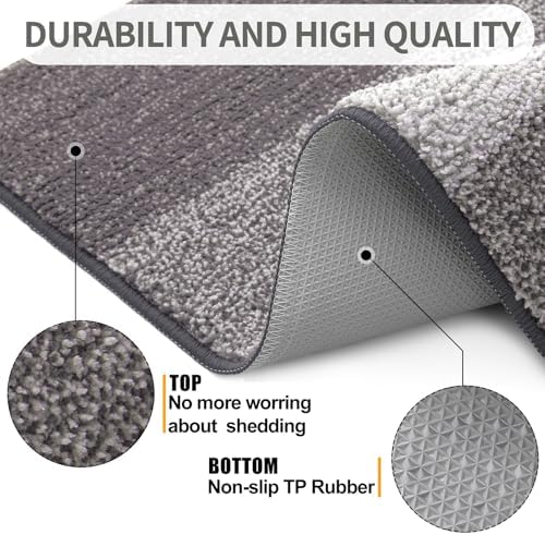 Kitinjoy Indoor Outdoor Door Mat, 48x32 Non-Slip Dirt Trapper Doormats - Image 3