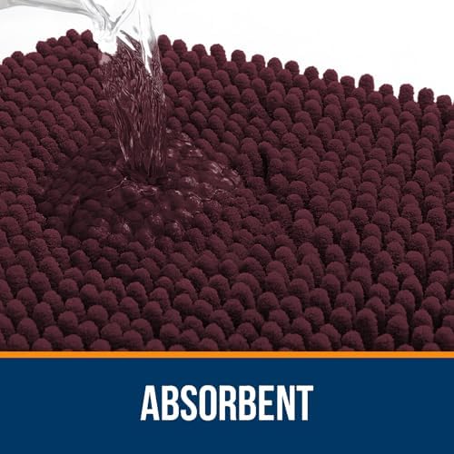 OLANLY Toilet Rugs U-Shaped 20x20, Soft Absorbent Chenille Contour Rugs - Image 4