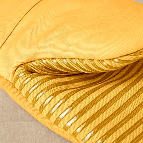 KitchenAid Beacon Two-Tone Non-Slip Mini Oven Mitt Set, Majestic Yellow, 5.5"x8", 2 Piece - Image 3