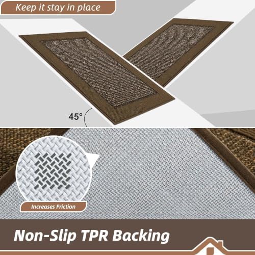 BEQHAUSE Indoor Door Mat 32" x 48", Dirt Trapper Door Mats, Brown - Image 4