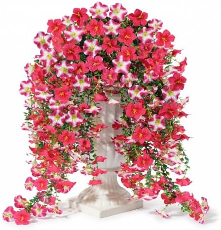 Artificial Flowers for Outdoors Decor, Faux Plants Fake Silk, 2PCS by TrueGloArtficialGreenery