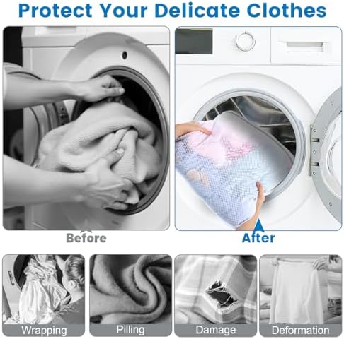 Dntorx 4 Pack X-Large Mesh Laundry Bags for Delicates, 20 x 24 Inches - Image 4