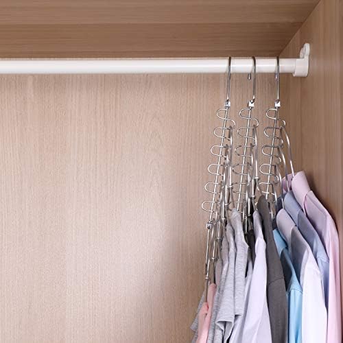 GEFTOL Metal Space Saving Hangers 12 Slots New Version Hanger Magic Cascading Hanger Closet Wardrobe Clothes Organizer(8 Pack) - Image 2
