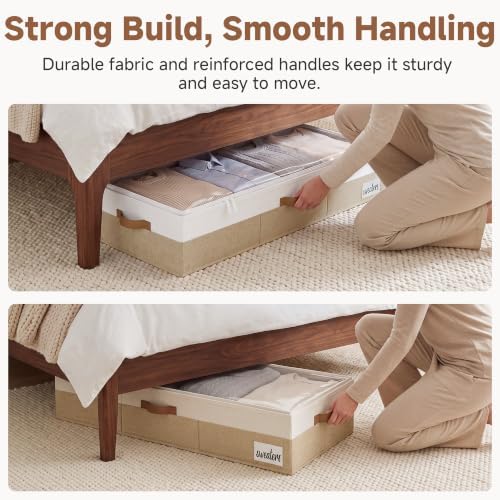 StorageWorks 7 Inch Low Profile Under Bed Storage Containers with Clear Lid - Image 4