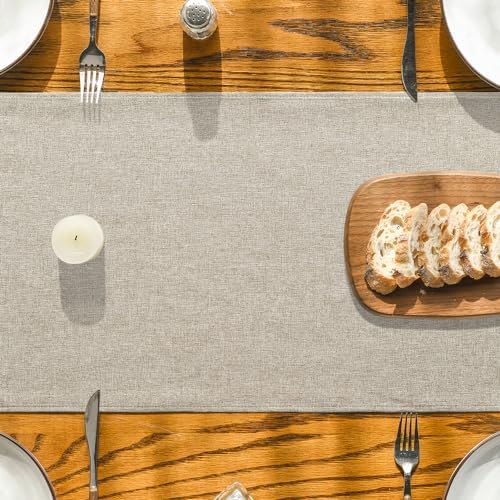 Artoid Mode Light Brown Table Runner, Seasonal Fall Washable Kitchen Dining Table Decoration for Home Party Decor 13x60 Inch - Image 3