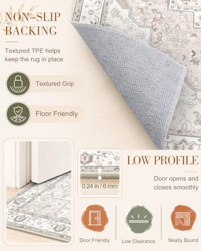 OLANLY 3x6 Washable Runner Rug, Soft Non Slip Carpet for Hallway Kitchen - Image 7