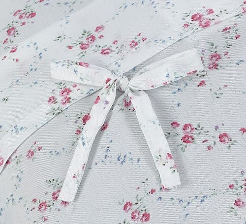 Brilliant Sunshine Blue & Green Roses Ruffle Pillowshams Set, 18"x18" - Image 5