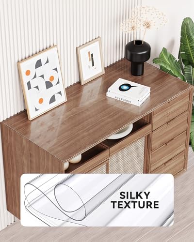 Oterri Clear Writing Desk Pad, 36’’x20” Heat Resistant Waterproof PVC Round Edge Durable Desk Protect Mat, Anti-Static Writing Mat Table Protector - Image 3