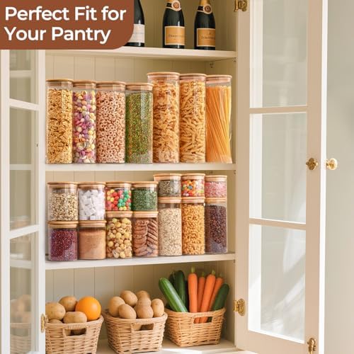 ComSaf Glass Storage Containers with Lids 0.6 Qt, 6 Pack Small Glass Jars - Image 6