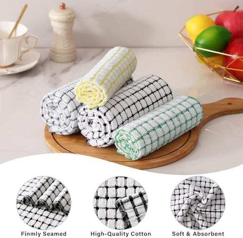 Kitinjoy Cotton 8 Pack Terry Kitchen Towels, Multi-Colored - Image 2