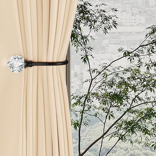 Groleca U Shaped Metal Curtain Holdbacks, Curtain Tiebacks, 2 Pack, Black - Image 3