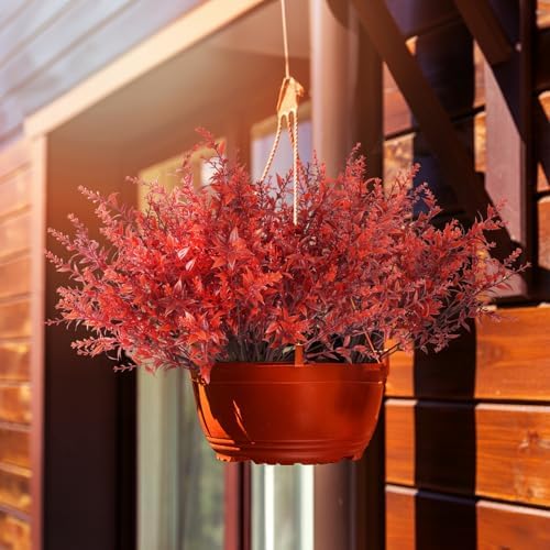 RECUTMS Fake Fall Plastic Flowers Artificial Plants UV Resistant Flowers - Image 4