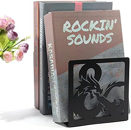 Dragon Book Ends, Heavy Duty Metal Bookends for Shelves - Image 2