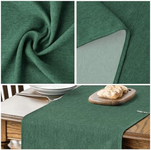 Artoid Mode Forest Green Table Runner, Seasonal Christmas Spring Washable Kitchen Dining Table Decoration for Home Party Decor 13x60 Inch - Image 4