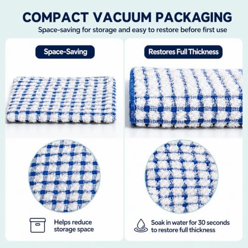 Egles 16 Pack 100% Cotton Kitchen Dish Cloths, 12 x 12 Inch - Image 6