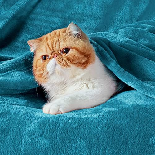 Bedsure GentleSoft Fleece Throw Blanket Teal - 300GSM Blankets for Couch, Sofa, Bed, Soft Lightweight Plush Cozy Throws for Toddlers, 50x60 inches - Image 2