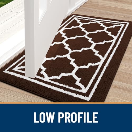Buganda Indoor Door Mat, Dirt Resistant Doormat, 36x24, Dark Brown - Image 3