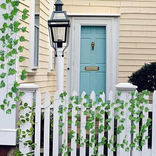 24 Pack Artificial Ivy Garland, 168 Ft Fake Vines Hanging Plants for Room Decor, 72 Leaves Aesthetic Faux Greenery Garland Pothos Leaf with Strengthened Joint Prevent Leaves Falling Off for Wall Decor - Image 3