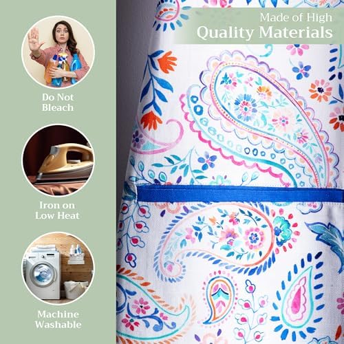 Maison d' Hermine Aprons for women with Pocket 100% Cotton (27.50"x31.50") - Image 3