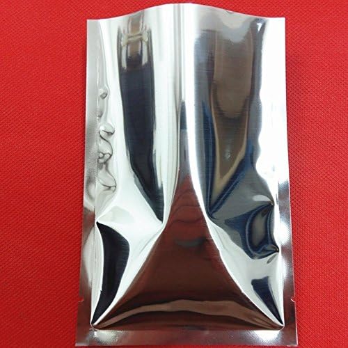 PABCK 100 Pack Silver Foil Pouch Open Top Heat Seal Mylar Bags 4.7x6.7 inch - Image 5