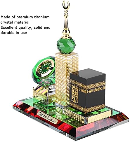 Ramadan Decorations for Home Muslim 21×18×10 Muslim kaaba Clock Tower Model Islamic Architecture handicrafts Home Desktop Decor - Image 2